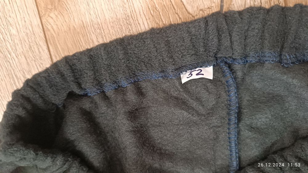 Термобілизна комплект зимова на флісі чорна розмір 48, 52