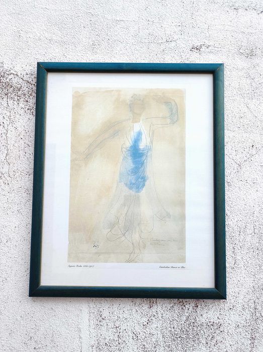 Quadro desenho / pintura Auguste Rodin - Cambodian Dancer in Blue