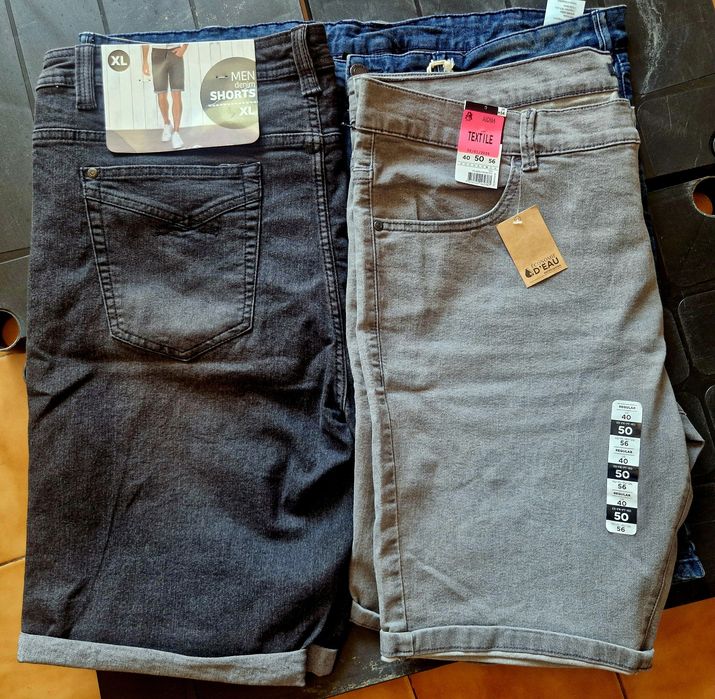 Bermudas de ganga calções novas por estrear em preto 
Em cinza
Xxl n 5