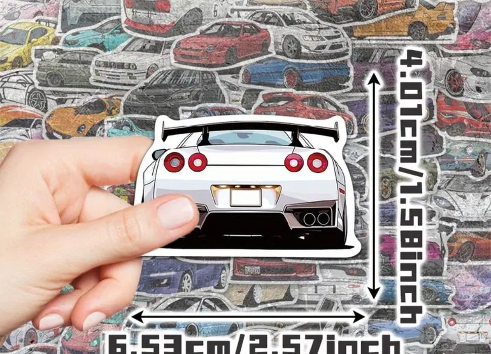 Стікери вінілові наклейки культових автомобілів