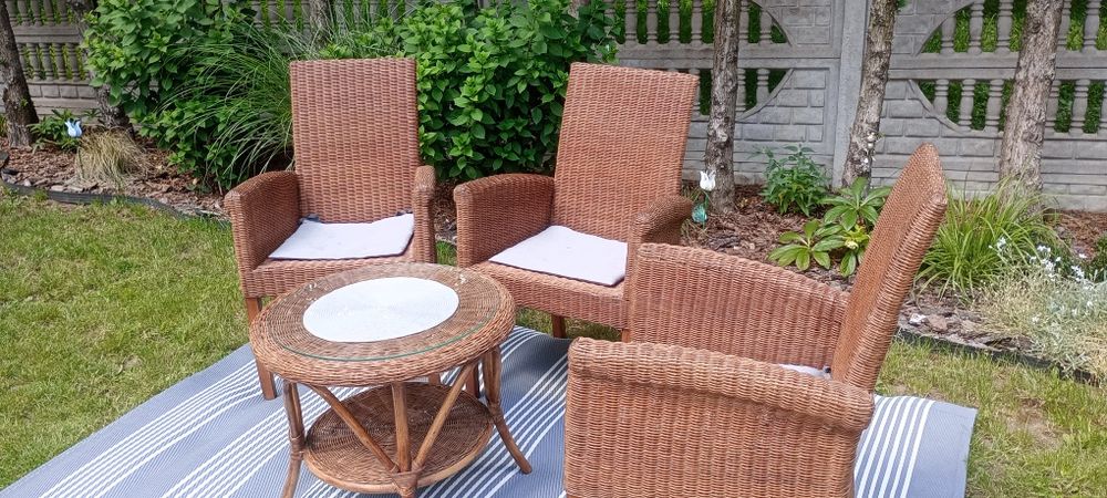 Meble do ogrodu wiklina