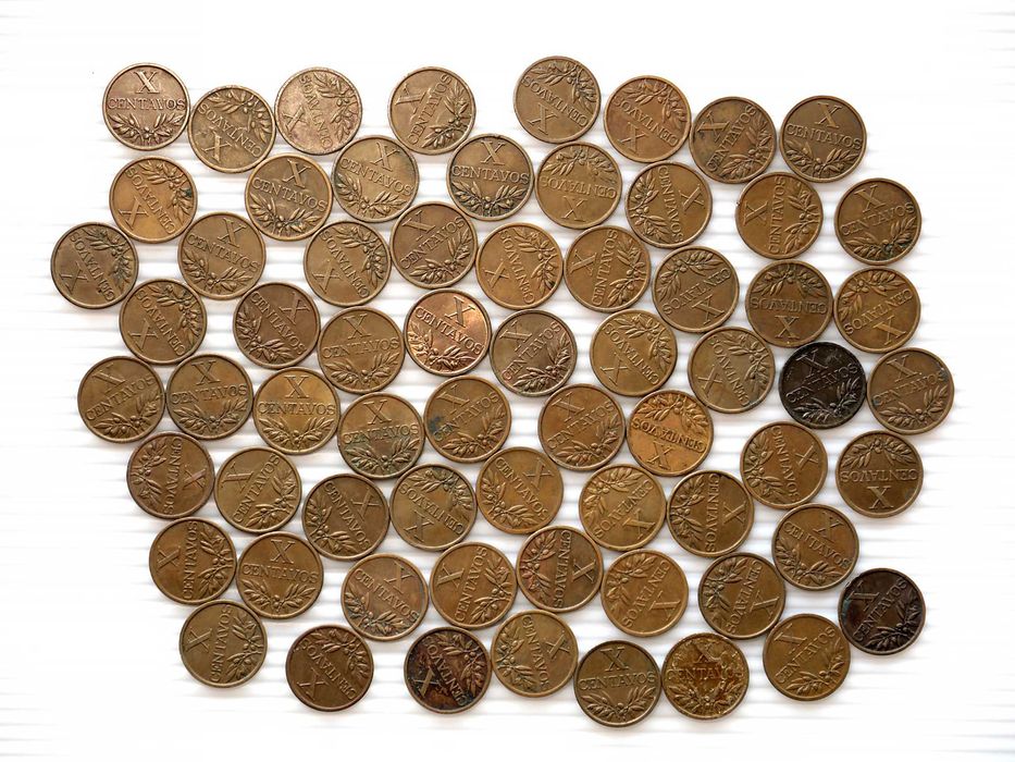 Lote de 66 Moedas 10 Centavos 1965