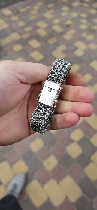 Срібний Браслет подвійний рамзес з коробкою