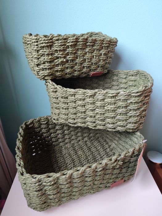 Conjunto de 3 cestos de arrumação