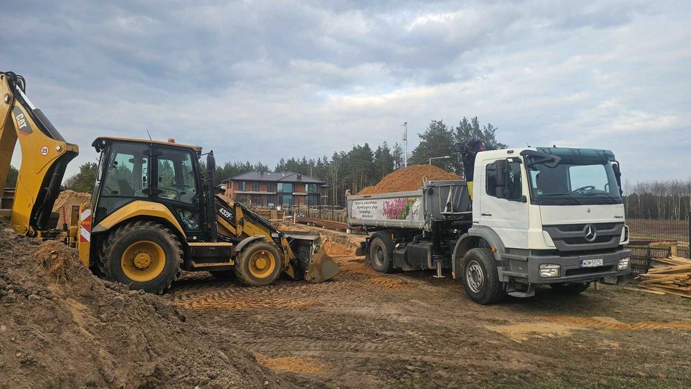 Usługi transportowe z HDS dźwig transport materiał budowlanych big bag