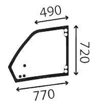 MERLO SZYBA  TF33.7, TF33.9, TF35.7, TF42.7, org. 108003  nr 1078
