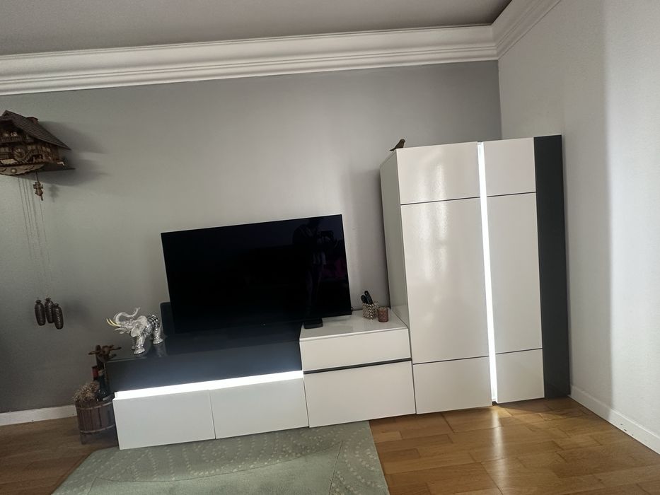 Conjunto sala moderno com led - vendo separado