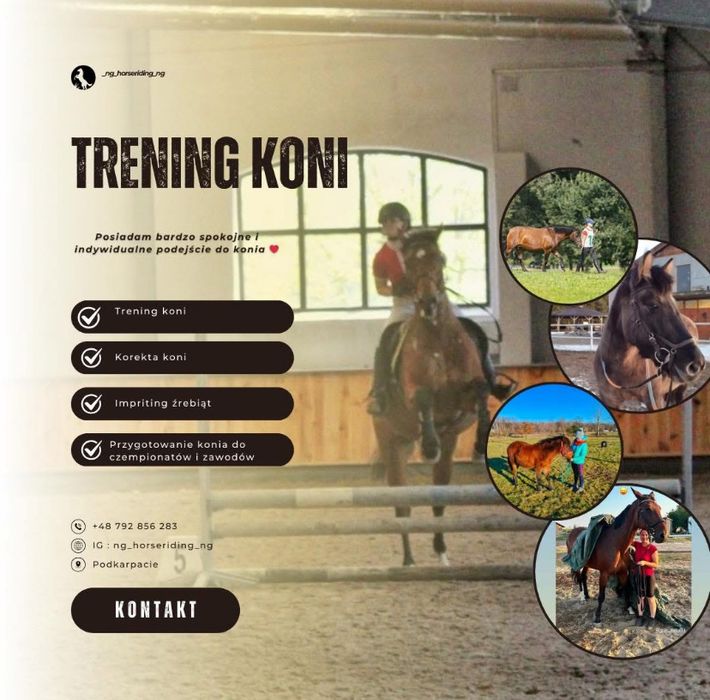 Treningi koni /zajazdka /impriting źrebiąt