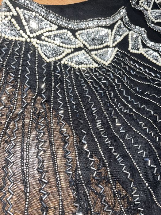 Комбінезон-сукня святковий з коміром вишитим бісером