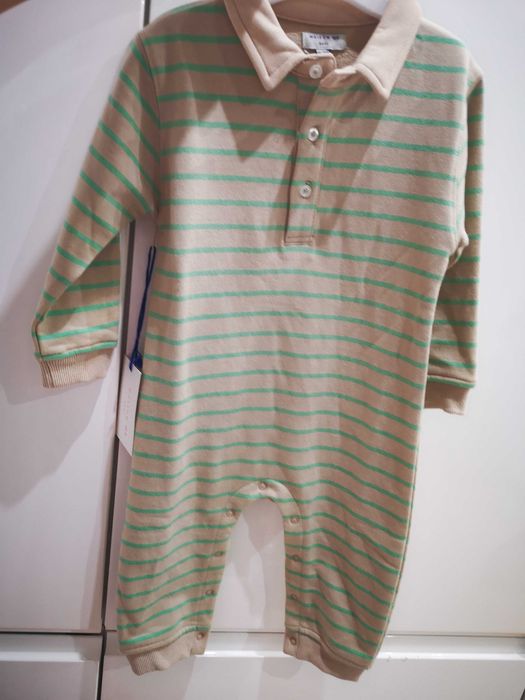 Maison Me Baby kombinezon rampers paski kremowy 92 cm 18-24m. nowy