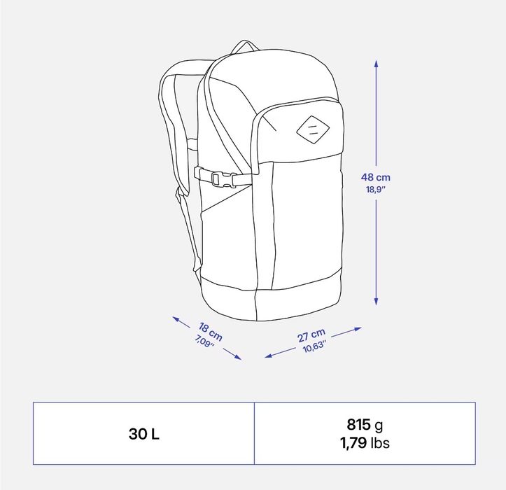 Mochila Quechua Arpenez 500 usada 30L