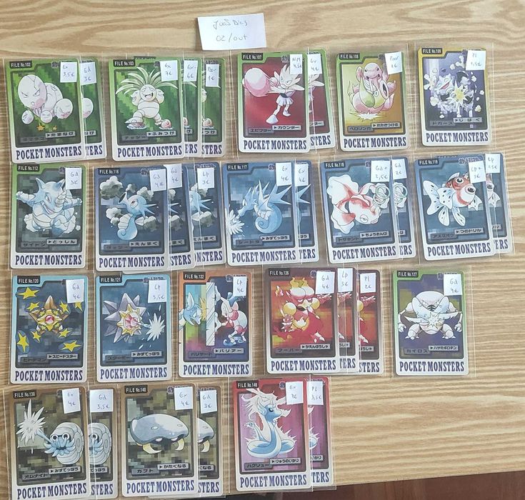 Cartas Pokémon Bandai Carddass 1997