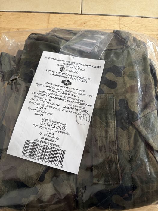 Mundur  wojskowy polowy  124P/MON  L/S wZ93 nowy