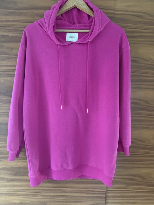 Bluza dresowa damska z kapturem różowa XS