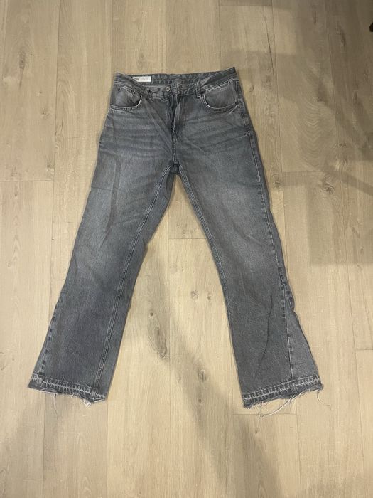 Zara flared jeans szare