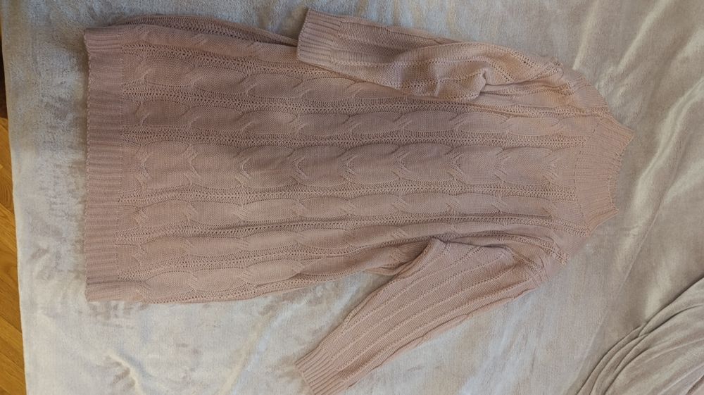 Плаття оверсайз в'язане M-L рожеве нове!