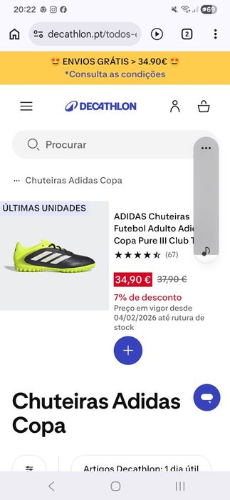 Chuteiras adidas