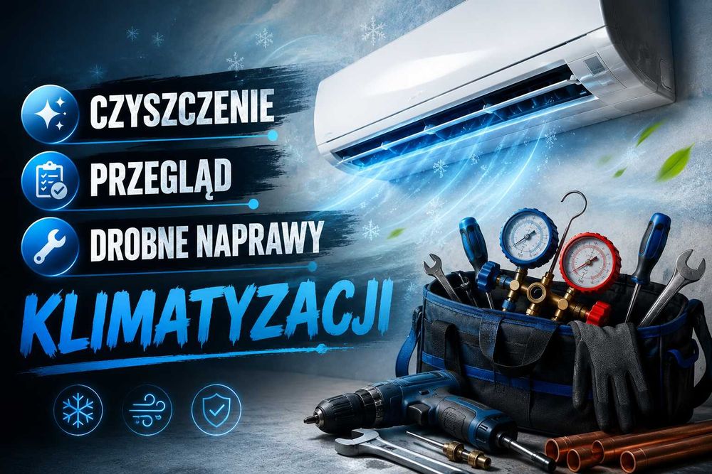 Czyszczenie, przeglad klimatyzacji split/multi-split montaz/demontaz