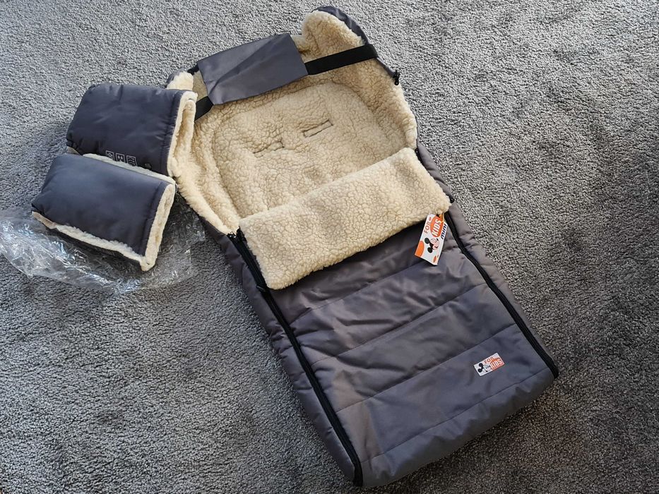 Зимовий конверт,чохол для санок,коляски Mini ForKids з рукавицями.