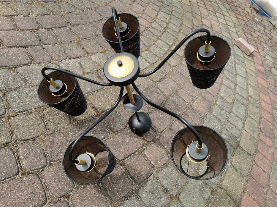 LAMPY Stojące + ŻYRANDOL - Nowe - Komplet