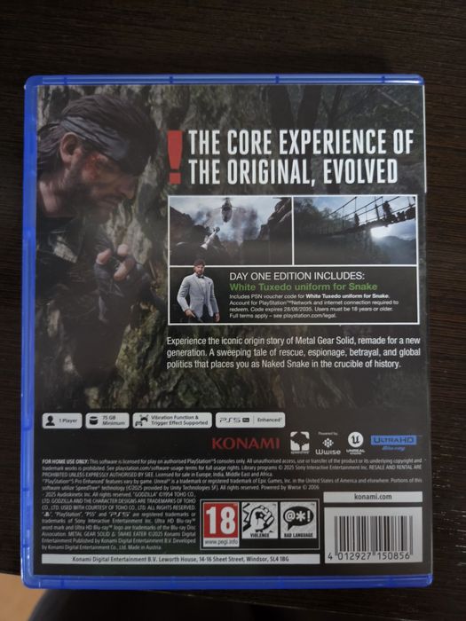 Metal Gear Solid Delta Snake Eater PS5