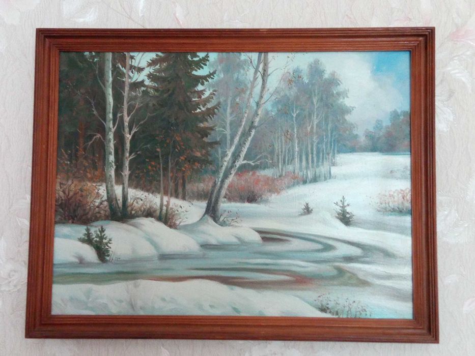 Картина. Оттепель. Худ. Романов А. П. Холст. Масло. 1997 год