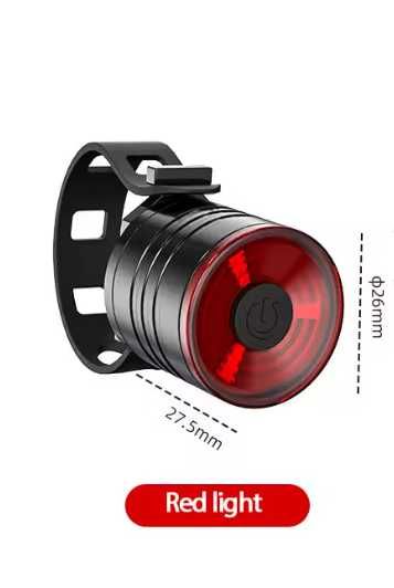 Lampka rowerowa tylna LED 3 tryby + baterie
