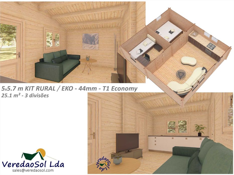 Casa Madeira RURAL coberta 32.5 m² T1 Ideal p. actividades de turismo