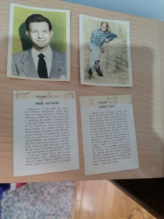 Conjunto de cromos artistas de cinema