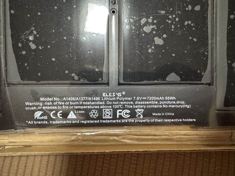 Батарея Apple MacBook A1405/A1377/A1496 нова 7200mAh з інструментами