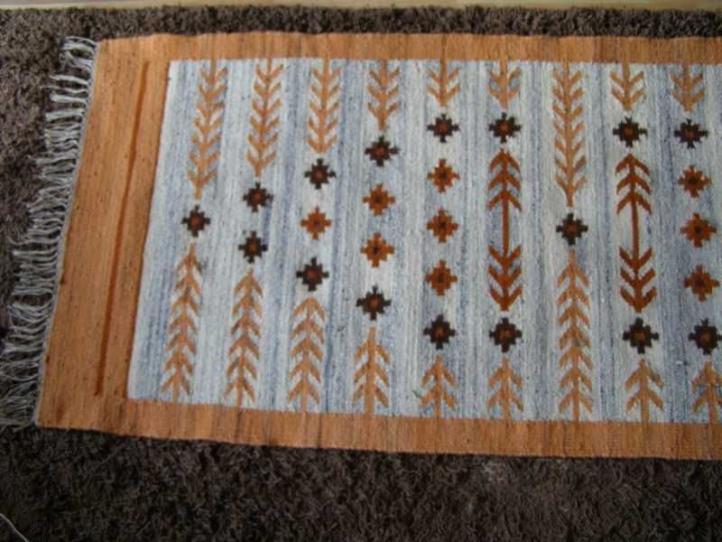 Kilim PRL "Krzyżyki i gałązki " II poł. XXw.