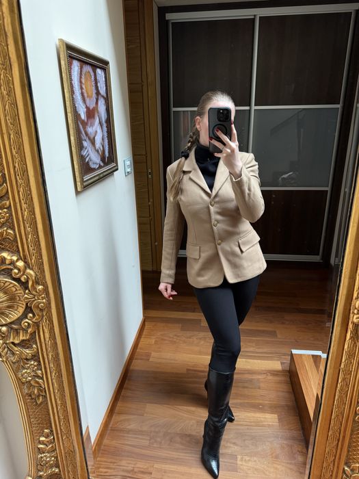 Damska marynarka żakiet brązowa Ambiente 90% bawełna!