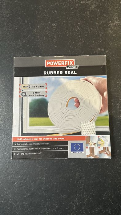 Gumowa uszczelka do okien Powerfix biała