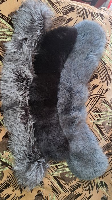 Воротник, комір натуральна чорнобурка песець