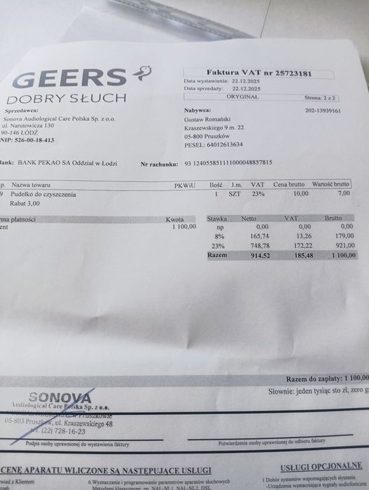 Aparat Słuchowy Audionova