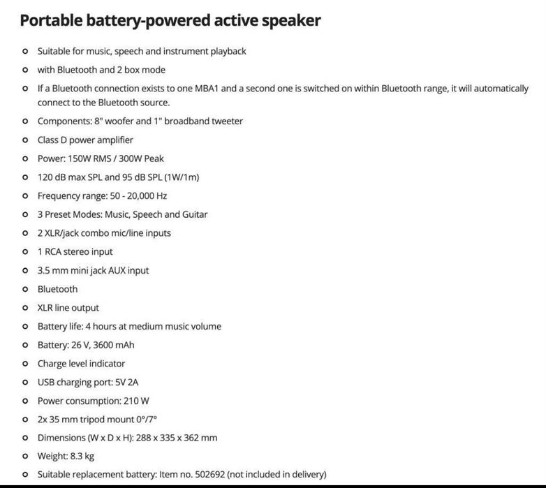 Coluna amplificada com bluetooth - 300w