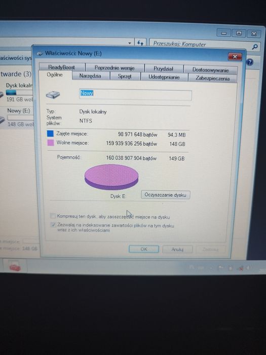 Dysk zewnętrzny  150GB