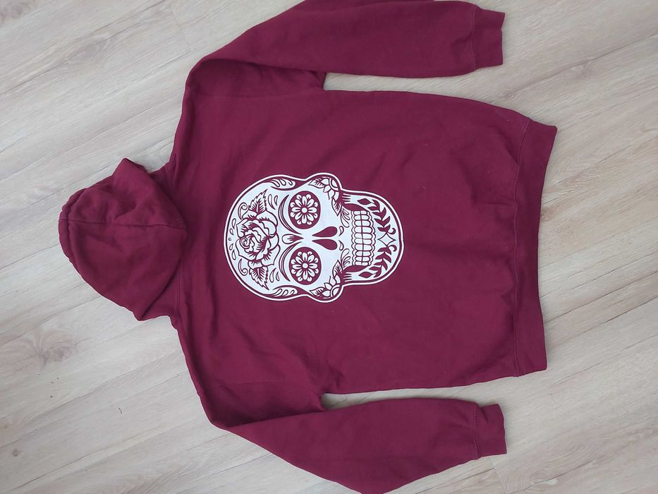 Худі утеплене на флісі з принтом Черепа