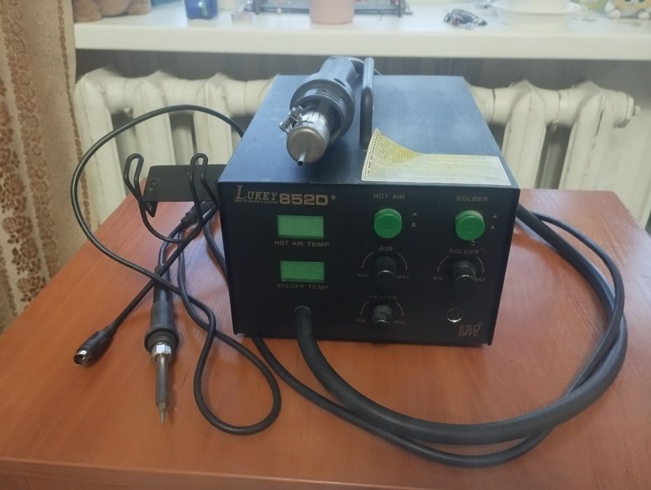 Паяльна станція 2-в-1 Lukey 852D +