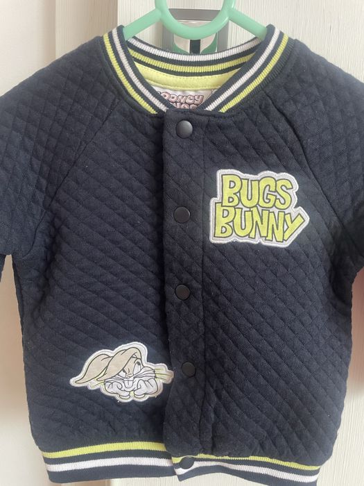 Bluza kurtka chłopięca niemowlęca rozpinana granatowa Looney Tunes 80