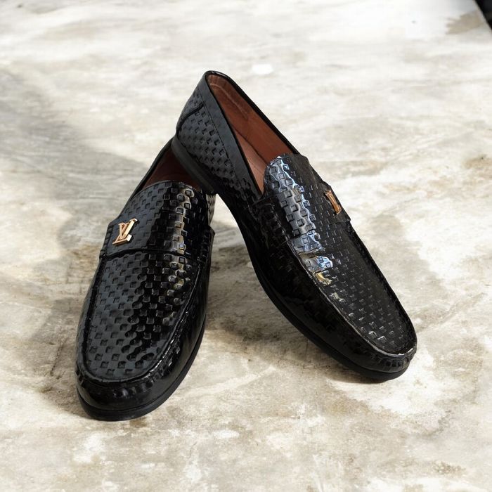 Мужские кожаные лоферы "Louis Vuitton"