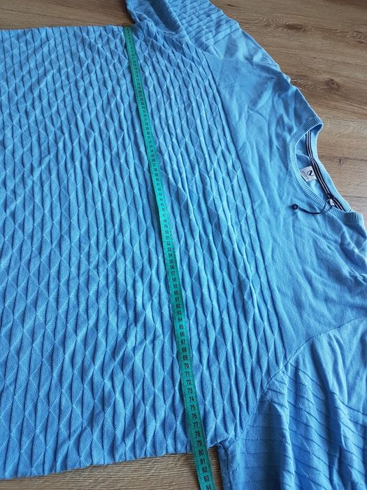 7XL Jack's męski sweter bawełniany duży 100% cotton sweterek niebieski