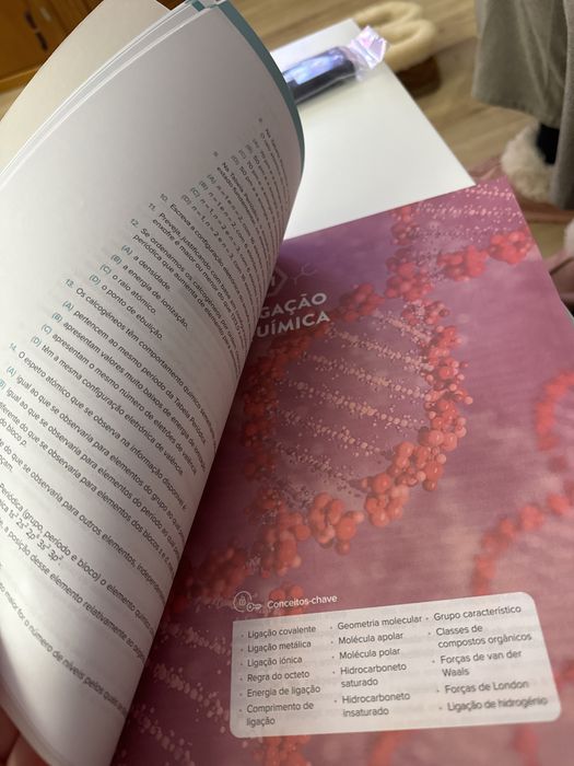 dois livros de exercicios exame fisica e quimica