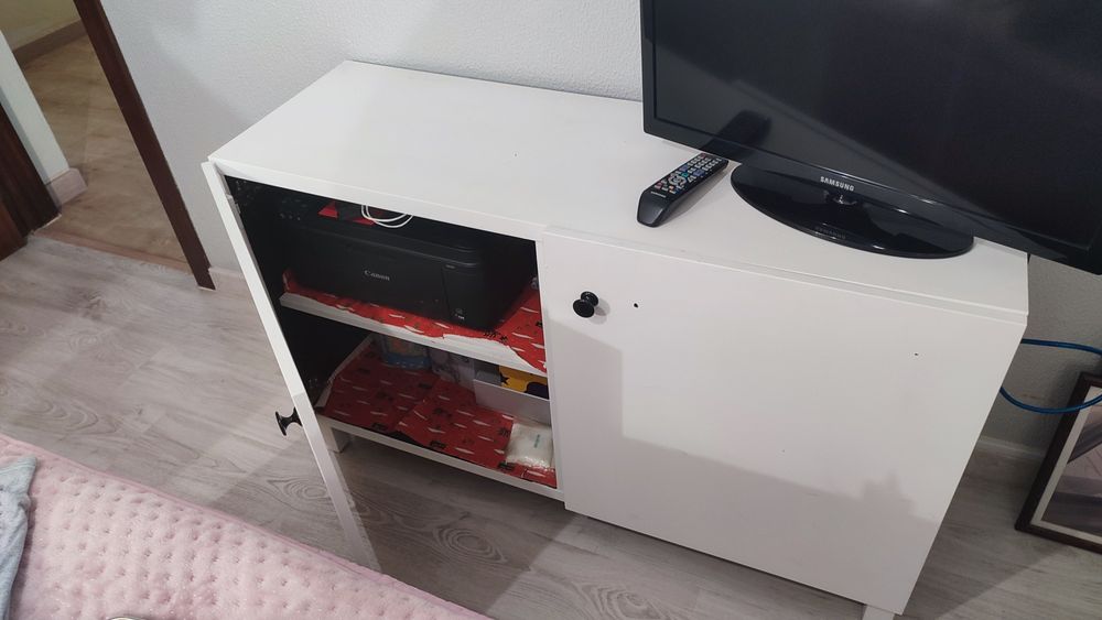 Móvel de TV / Sapateira Branco / Preto