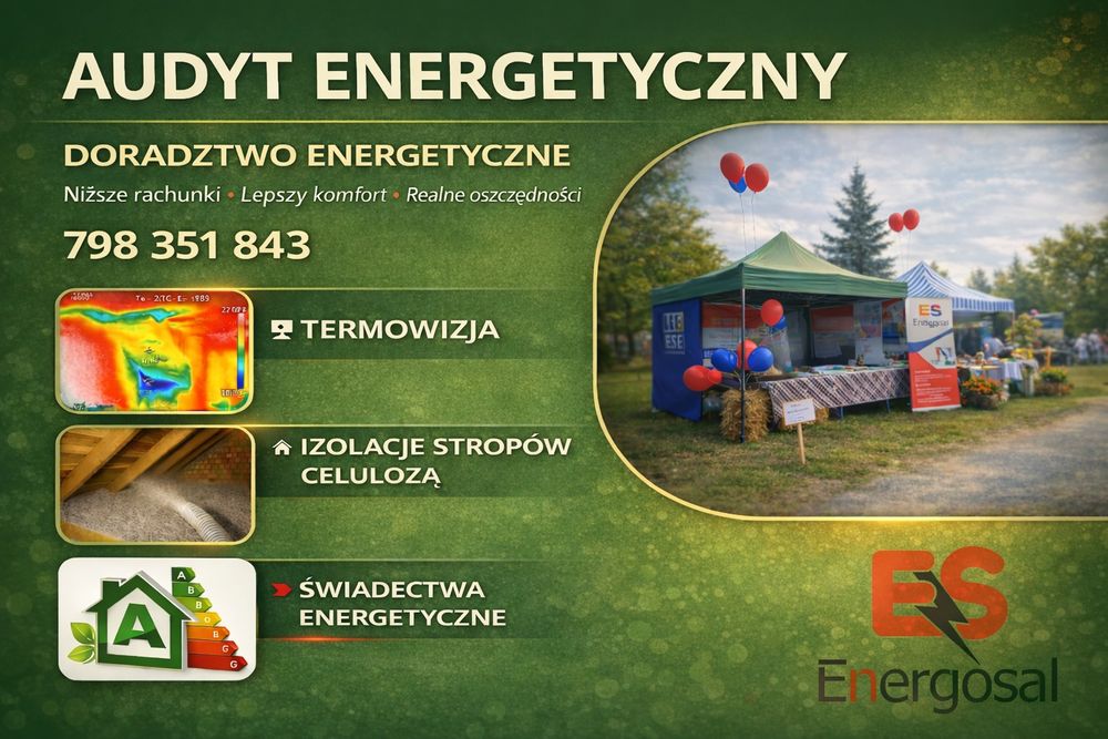 Audyt - Czyste Powietrze/Termowizja/Świadectwo Energetyczne