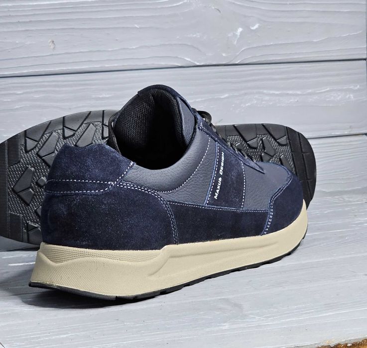 40-48рр!!! Кожаные мужские синие черные кроссовки TM Maus / Максус !