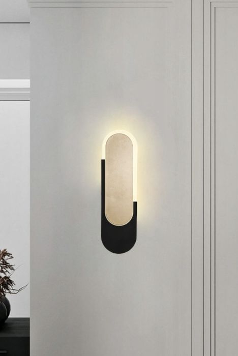 Kinkiet nowoczesny Led czarny zloty