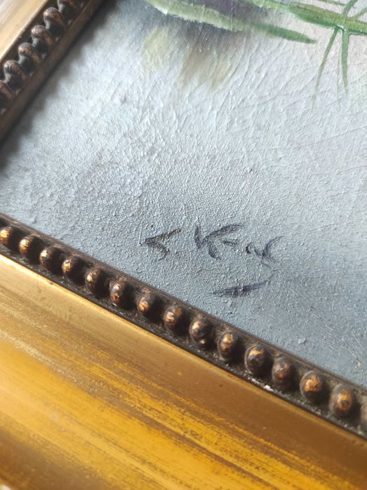 Obraz olejny na płótnie wieś