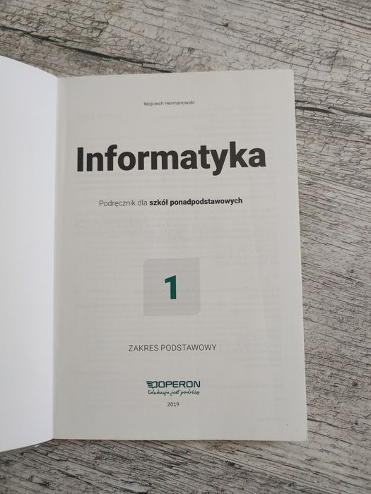 Informatyka 1 podręcznik