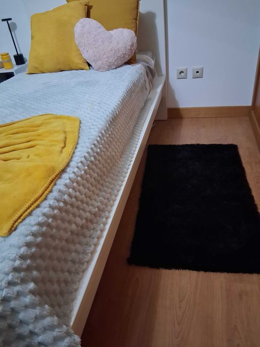 Cama Solteiro Malm Ikea + Colchão